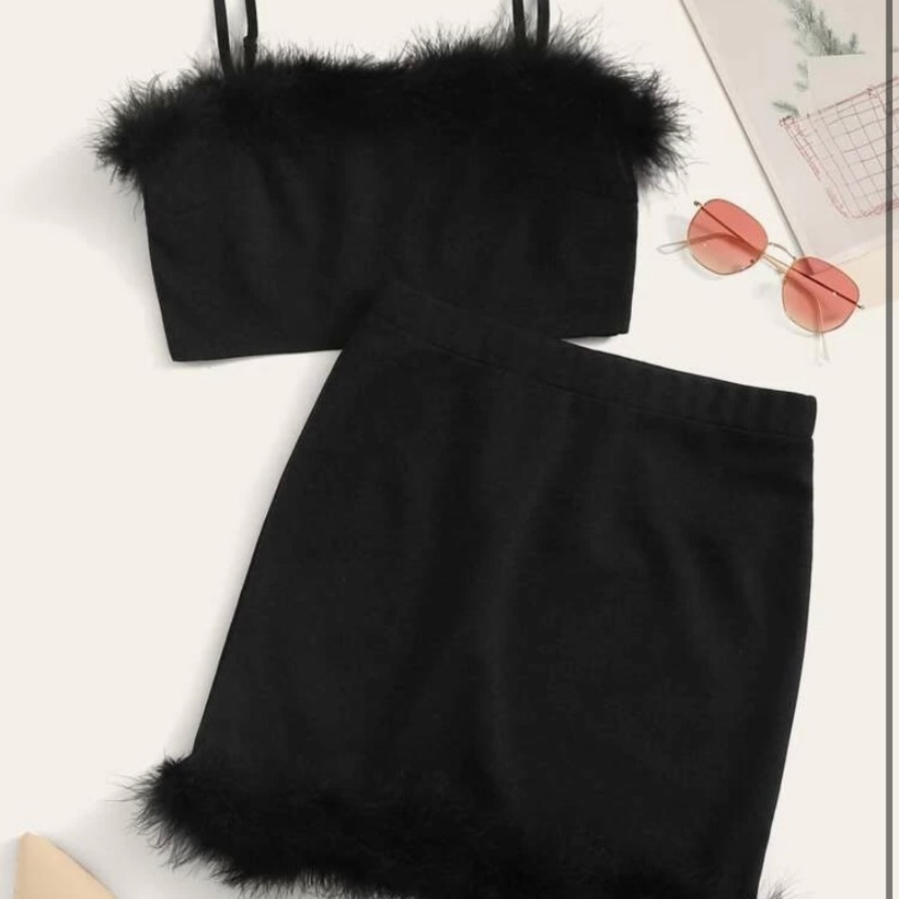Crop cami top & bodycon skirt set